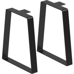 TITECK Coffee Table Legs 14 Inch: Trapezoid Metal Legs for Desk Heavy Duty Furniture DIY Stool/Chairs, Bench, Side/End Table, Black, Set of 2