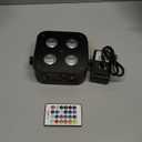 Mini Rechargeable Par Lights, 4 * 18W RGBWA UV 6 in 1 Battery Powered Upights, APP & Wireless DMX Control Stage Lights, Uplighting for Wedding Birthday Party Festival