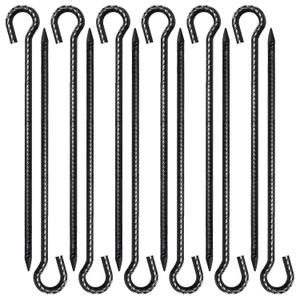 18 Inch Rebar Stakes 1/2" Diameter 12 Pack Heavy Duty Tent Stakes with Loop