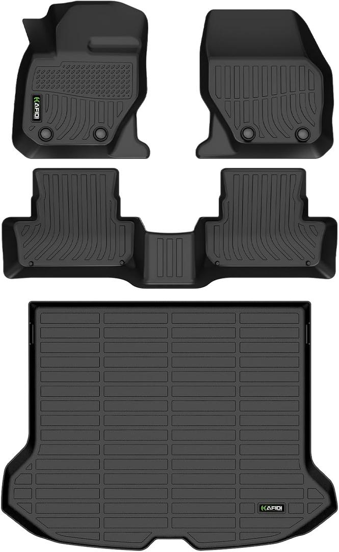 HAFIDI Floor Mats & Cargo Liner Set Fit for 2010-2017 Volvo XC60 All Weather Protection TPE Anti-Slip Automotive Full Set Floor Liners Custom Accessories - Black