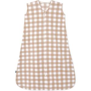 HALO Micro-Fleece Wearable Blanket, Swaddle Transition Sleeping Bag, TOG 1.0 (X-Large (Pack of 1), Gingham Tan)