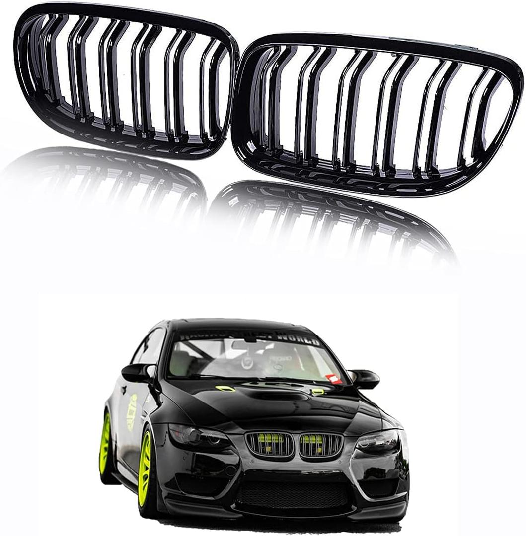 Tonee Front Kidney Grille Grill for 3 Series E92 E93 LCI Coupe 2011-2013 328i 335i 2PcsNot For M3 (Gloss Black)