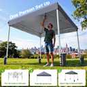 10x10 Pop Up Canopy Tent with One-Push Center Lock,Dark Gray