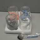 4 Pack Overnight Oats Containers with Lids and Spoons - DRKIO 16 Oz Glass Mason Jars for Overnight Oats Leak Proof Oatmeal Container Great for Cereal Fruit Vegetable Milk Salad Yogurt Meal Prep