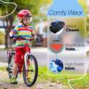 Half Finger Kids Cycling Gloves| Non-Slip, Padded, Antislip, Fingerless Kids Bike Gloves for Boys and Girls | Ideal for BMX, MTB, Gymnastics