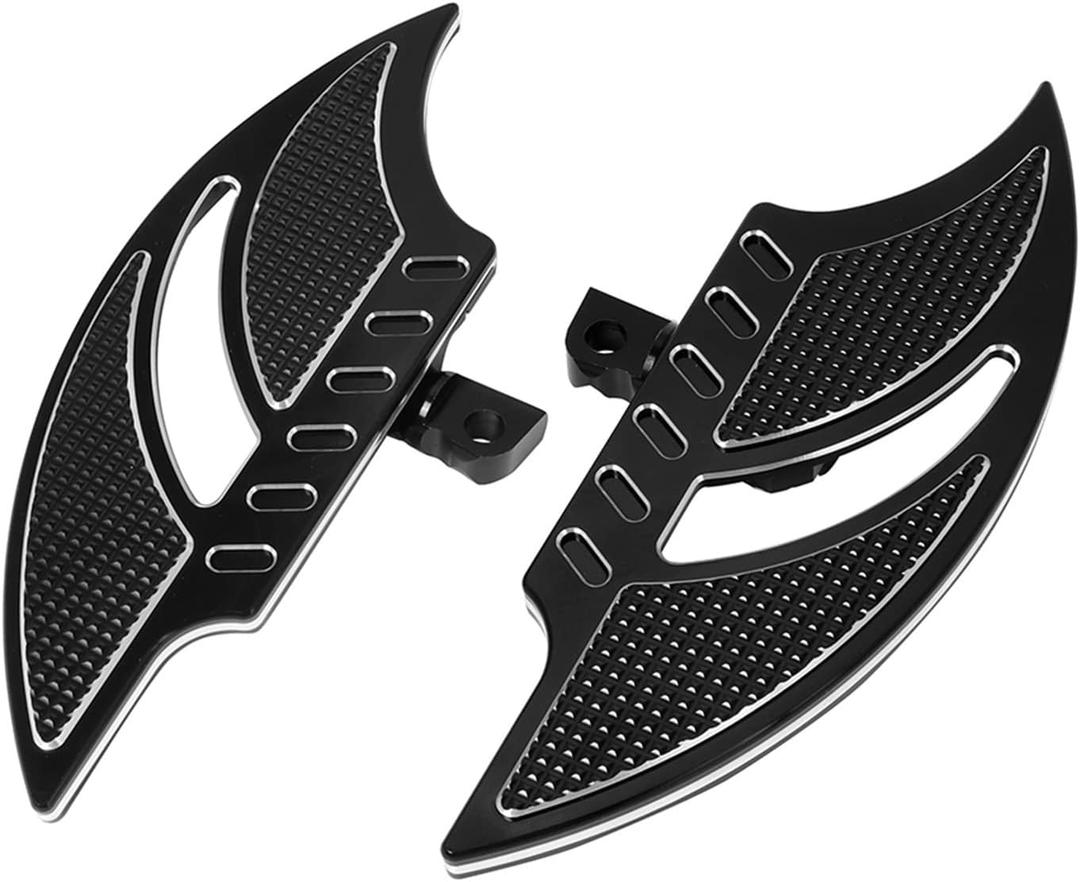 Motorcycle Floorboards CNC Male Mount Foot Pegs for Harley Sportster Touring Street Glide Road Glide Softail Road King Dyna, Black