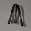 Dinner knives Food-Grade Stainless Steel butter knives set of 6 black knife 9Inch seamless easy to clean Dishwasher Safe (Black)