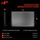 A-Premium Engine Coolant Radiator Assembly - Compatible with Dodge Journey 2009-2020 - 2.4L 3.5L 3.6L