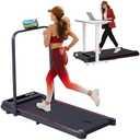 Amazon.com : Treadmill with Handles for Home Small, 3.0HP Electric Compact Walking Pad Treadmills with Handle Bar, 0.6-6.2MPH Portable Under Desk Treadmill Home for Small Space, 320LBS : Sports & Outdoors