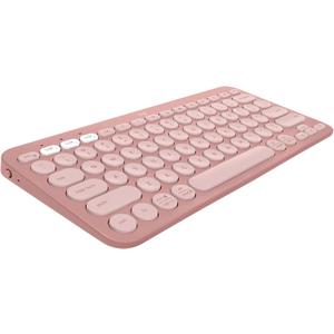 Logitech Pebble Keys 2 K380s, Multi-Device Bluetooth Wireless Keyboard with Customizable Shortcuts, Slim and Portable, Easy-Switch for Windows, macOS, iPadOS, Android, Chrome OS - Tonal Rose