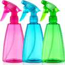 Bealee Spray Bottles 3-Pack, 16 Oz, Mist & Stream, Plastic Water Spray Bottle for Hair, Essential Oils, Plants, Cleaning Solutions, BBQ, Cat Dog Correction Behavior - Leak Proof - Empty Spray Bottles (Red, Blue, Green)