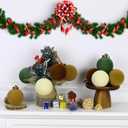 12 Pcs Velvet Christmas Balls Bulk Shatterproof Plastic Christmas Tree Decorations for Decorative Hanging Baubles (12, BrownGreenBeigeKhaki, 3.94Inch)