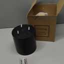 Eywamage 3 Wick Black Flameless Pillar Candle with Remote, Flickering Large Battery LED Wax Candle Φ 6" H 6"