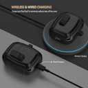 Compatible Google Pixel Bud Pro & Bud Pro 2 Case Lock Clip with Cleaner Kit, Military Shell Protective Armor Cover with Lock & Carabiner for Google Pixel Buds Pro 2022/2024, Black