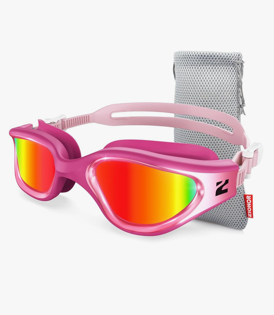 ZIONOR G1 Nava Super Anti-Fog Unisex Swim Goggles Mirror/Bright Smoke Lens