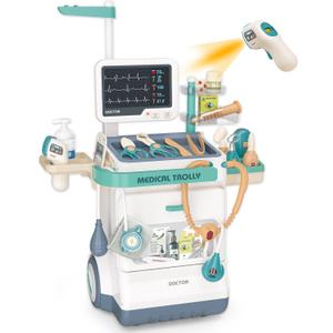 Deluxe Doctor Kit for Kids - 26 Piece Pretend Medical Station Toy Set with Play Stethoscope and Medical Instruments - Perfect Role Play Gift for Toddlers and Young Children