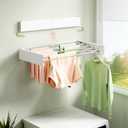 BOQORAD Clothes Drying Rack Wall Mounted 32,Drying Rack Clothing Wall Mount,Laundry Drying Rack,Wall Mounted Clothes Hanging Rack (White)