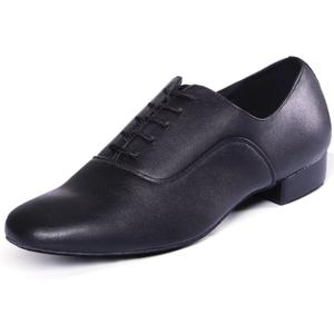 ARCLIBER Mens Dance Shoes Ballroom PU Leather Black Dancing Shoes for Men Sole Tango Salsa Latin, Size 12