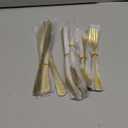 20 Piece Gold Silverware Set, Stainless Steel Flatware Set for 4 Food Grade Cutlery Utensil Set Include Knife Fork Spoon Mirror Polished Dishwasher Safe