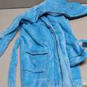 QPANCY Girls Robe Kids Long Hooded Bathrobe Soft Plush Fleece Pajamas Full Length Warm Fuzzy Sleepwear Size S