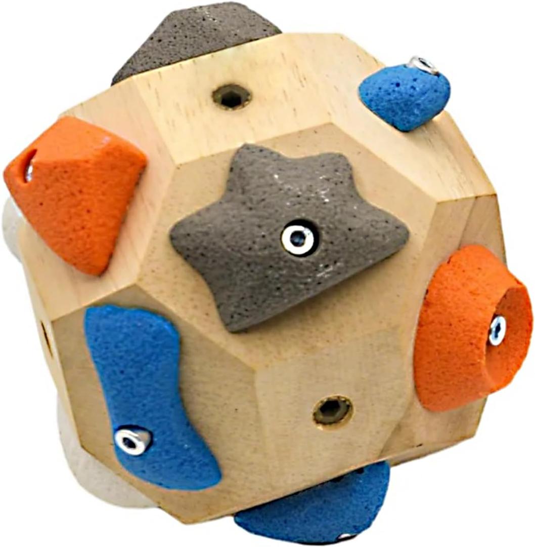 Handcrafted Boulder Block - Boulder Ball for Hand Climbing, 3D Rock Climbing Training Balls with Holds Build Strength and Precision Unique Rock Climb Gift