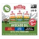 Boulder Canyon Avocado Oil Kettle Style Potato Chips Variety Pack, 18 Count - Gluten-Free, Non-GMO, Hickory Barbecue, Classic Sea Salt, Sea Salt & Cracked Pepper (1 oz Bags) (EXP 10/26/26)