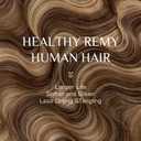 Rich Choices Short Halo Hair Extensions Real Human Hair Wave/Curled Remy Hairs Halo Extension for Women Invisible Wire Hairpiece for Short Hairs 12 Inch #4P27 Medium Brown Highlight Dark Blonde