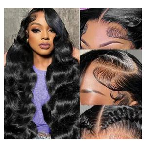 32 Inch 13x6 Body Wave Lace Front Wigs Human Hair Pre Plucked 200% Density HD Transparent Lace Frontal Wigs Human Hair With Baby Hair Natural for Women
