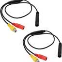 OTOTEC 2PCS Rear View Camera Adapter Cable 4-Pin Male to CVBS RCA Female Video Wiring Loom Cable Length 55.5cm Camera Signal Harness