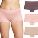 Maidenform Women's Underwear Boy Shorts Pack, 3-Pack, Microfiber Boy Short Underwear Women Pack, Coverage Panties for Women (XL)