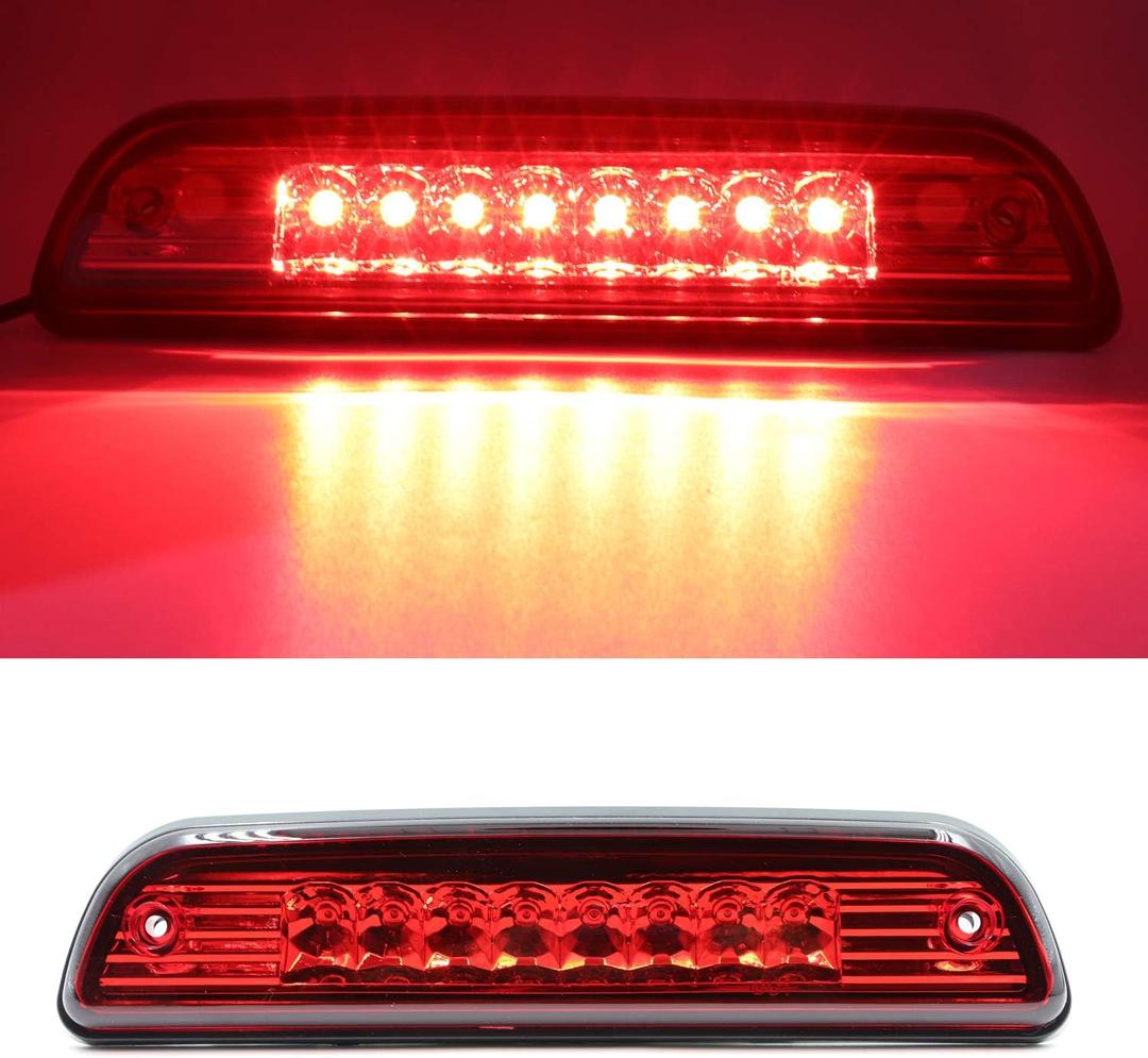 For 1995-2015 Toyota Tacoma High Mount LED 3rd Brake Light Third Light Brake CHMSL Center Light (Electroplate Cover Red Lens)