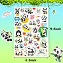 3 x Cute Panda Stickers Cool Funny Panda Adhesive Waterproof Stickers 665 Counts for Zoo Animal Birthday Invitations Envelopes Decorations Party Goodie Gifts Bags Decor School Game Class Rewards