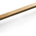 Goo-Ki 6 Pack 5 Inch Antique Brass Cabinet Pull Handle  Decorative Grooved Texture & Non-Slip Grip for Farmhouse/Industrial Cabinetry (5" Center to Center)