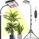 LORDEM Grow Lights for Indoor Plants, Full Spectrum LED Plant Light with Stand, 63" Height Adjustable Growing Lamp with Auto On/Off Timer 4H/8H/12H, 6 Dimmable Brightness, Perfect for Large Plants