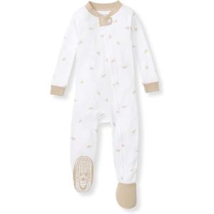 Burt's Bees Baby baby-boys Sleeper Pjs, 100% Organic Cotton, One-piece Footie, Zip Up Jumpsuit, Snug Fit Pajamas, Size: 24 Months, Color: Golden Bee