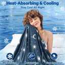 inhand Cooling Blanket Queen Size (90"x90") - Double Sided Cooling Blankets for Hot Sleepers, Cool Lightweight Summer Blanket for Sofa Bed Couch, Travel, House Warming Gifts New Home Midnight Navy