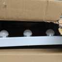 Fenair Vanity Mirror with Lights and Speaker Hollywood Speaker Support Answer Call, Touch Screen, 3 Color Modes Tabletop 15 Dimmable Bulbs