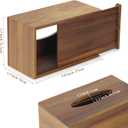 YANGQIHOME Rectangular Tissue Box Cover, Wood Rectangle Tissue Holder for Bathroom, Living Room, Dining Table, Decorative Facial Tissue Box Cover, 9.84" x 5.62" x 4.7"