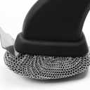 Bristle Free Grill Brush, Safe BBQ Cleaning Brush, Good Grip Chain Mail Grill Scrubber Brush,Barbeque BBQ Grill Brush,Outdoor Grill Cleaner, Chainmail Grill Scrubber Scraper