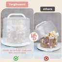 Foldable Cake Carrier, Holds up to 10in Round and 8.5in High Cake, with Lid and Handle