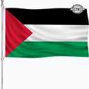 Palestine Flag 3x5 Double Sided Outdoor Heavy Duty 3 Ply Thick Polyester Material Big Palestine Flag Banner for Car with 2 Metal Grommets 4 Rows of Stitching