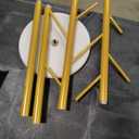 Gold Coat Rack Freestanding, Metal Coat Tree with Marble Base, Coat Rack Stand with 8 Hooks, Entryway Coat Stand for Hanging Clothes, Hats, Bags Size: 67in-bra