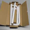 White Blackout Curtain Rod for Windows 28 to 48 Inches, Wrap Around Drapery Rod, Heavy Duty Curtain Rods for Darkening, Modern Decorative Rods Treatment, White