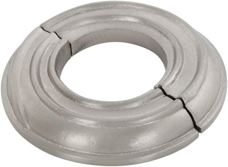 Renovators Supply Manufacturing Aluminum Escutcheon Plate 3.88" OD Escutcheon 1.5" IPS Lacquered Satin Finish Radiator Flange