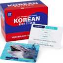 Briston Korean 300 Vocabulary Hangul Flash Cards  Educational Language Learning Resource Vocab with Pictures for Memory & Sight Words - Fun Game Play - Grade School, Classroom, or Homeschool Supply