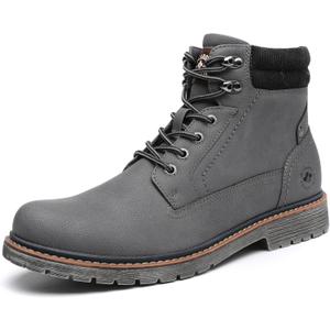 DECARSDZ Men's Fashion Lace-up Casual Chukka Boots for Men Zipper Boot (11, Grey-no Fur)