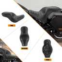 One-Piece Rider Passenger Seat Fit for Harley Softail Sport Glide FLSB Low Rider FXLR FXLRS FXLRST 2018-2024 Black Leather Cushion with Striped Stitching