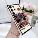 for Samsung Galaxy S24 Ultra Case, Astronaut Pattern Slim Liquid Silicone Anti Slip for Galaxy S24 Ultra Phone Case 6.8 inch, Space White