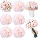 XunYee 85 Pcs Pink Artificial Peonies Faux Silk Flowers Bulk for Vase Spring Vintage Faux Peony Bouquet Florals Stems Arrangements for Wedding Table Centerpiece Farmhouse Birthday Vase Filler