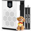 DAYETTE Air Purifiers for Home Large Room Up to 3000 Ft with 2xH14 HEPA Filters, Air Purifiers for Pets Bedroom with Washable PreFilters, 2 TIMES Purification Speed In Turbo Mode for Dust, Hair, Odor